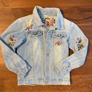 Girl 10 Jeans jacket with embroidery